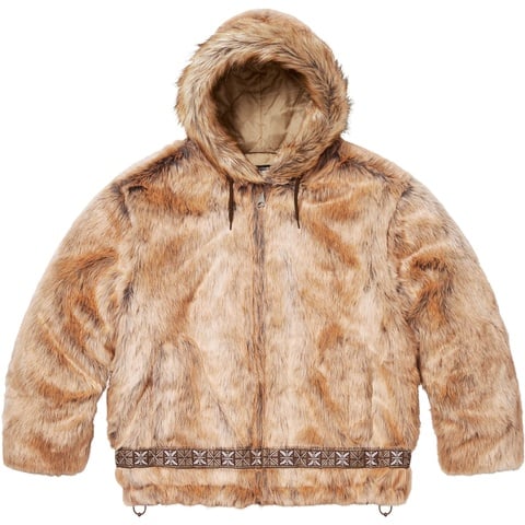 Supreme Faux Fur Parka - Brown