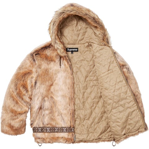 Supreme Faux Fur Parka - Brown