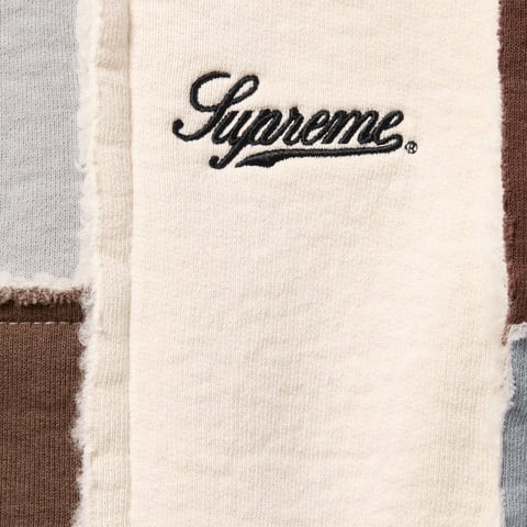 Supreme Faux Shearling Zip Up Hooded Sweatshirt - Natural