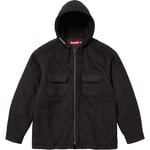 Supreme Fleece Zip Up Hooded Shirt (FW23) - Black