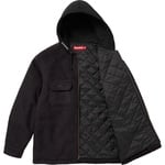 Supreme Fleece Zip Up Hooded Shirt (FW23) - Black