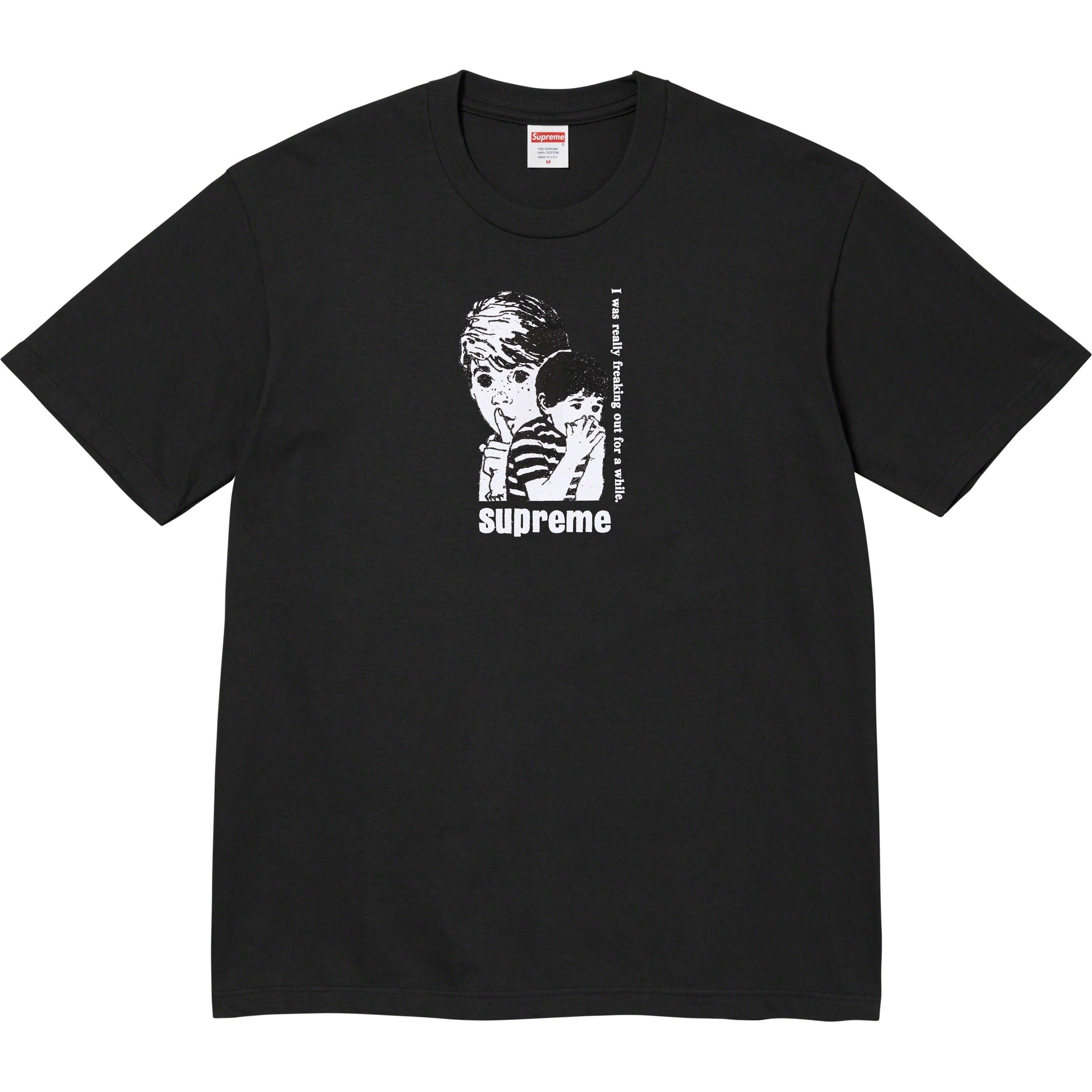 Supreme Freaking Out Tee (FW23) - Black - $40