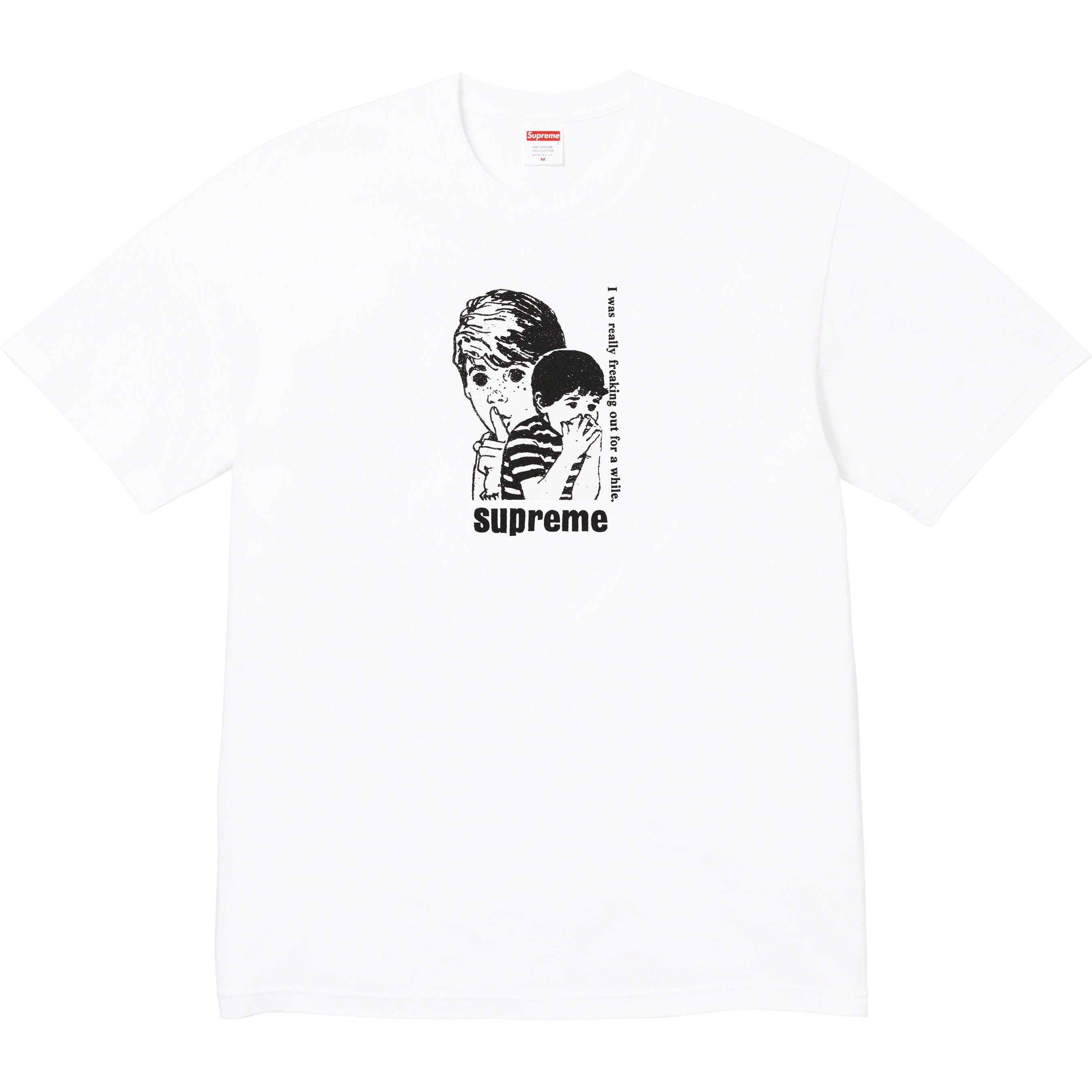 Supreme Freaking Out Tee (FW23) - White - $40