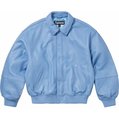 GORE-TEX Infinium WINDSTOPPER® Leather Varsity Jacket - Supreme