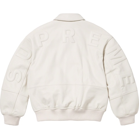 GORE-TEX Infinium WINDSTOPPER® Leather Varsity Jacket - Supreme