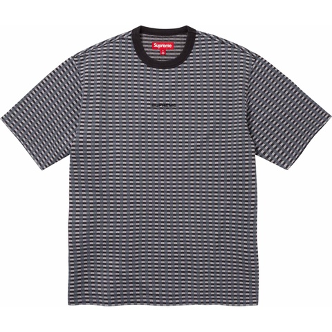 Supreme Grid Jacquard S/S Top - Black