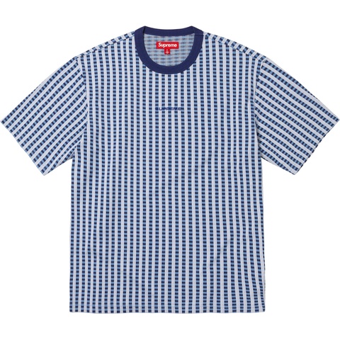 Supreme Grid Jacquard S/S Top - Blue