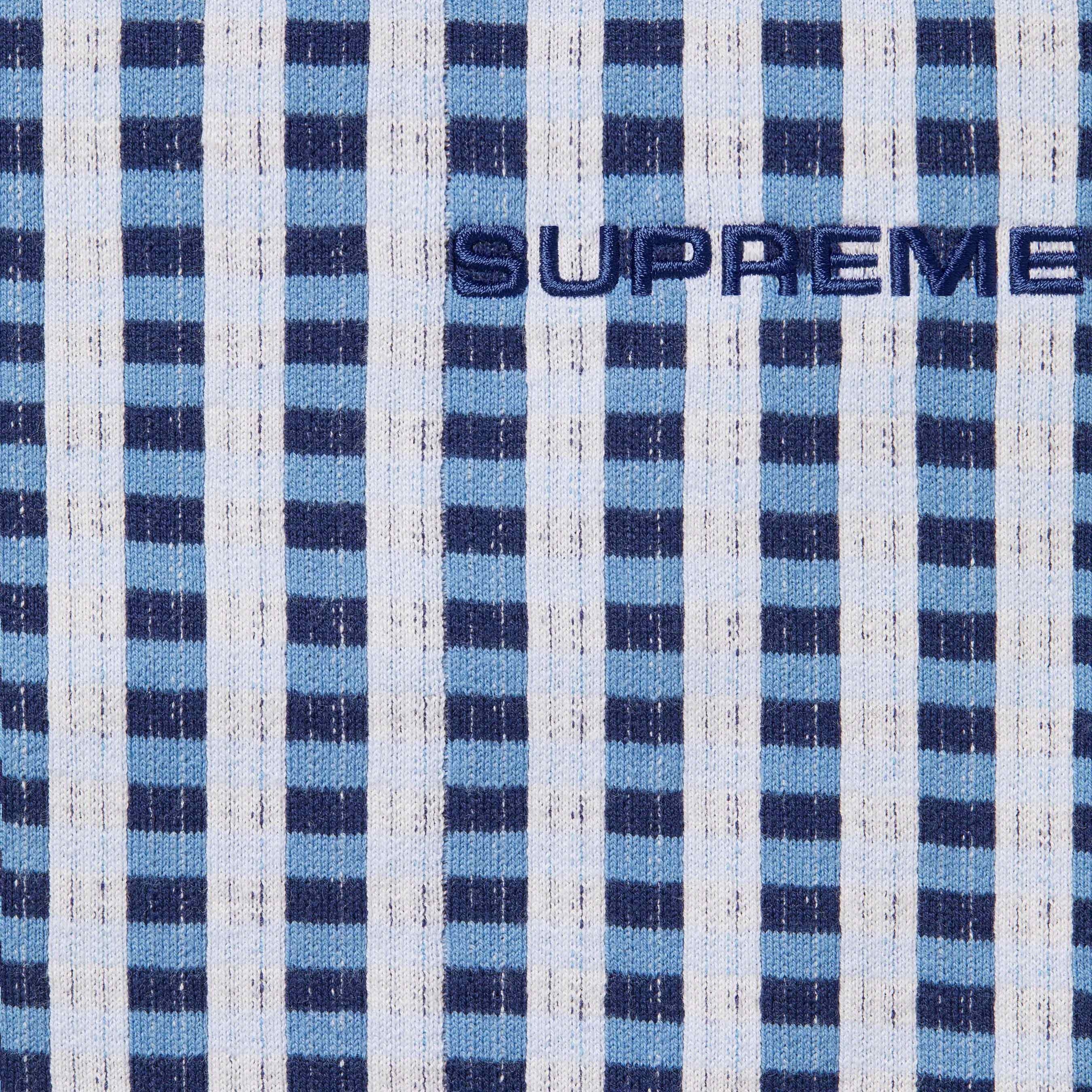 Supreme Grid Jacquard S S Top (FW23) - Blue - $88