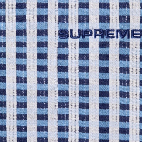 Supreme Grid Jacquard S/S Top - Blue