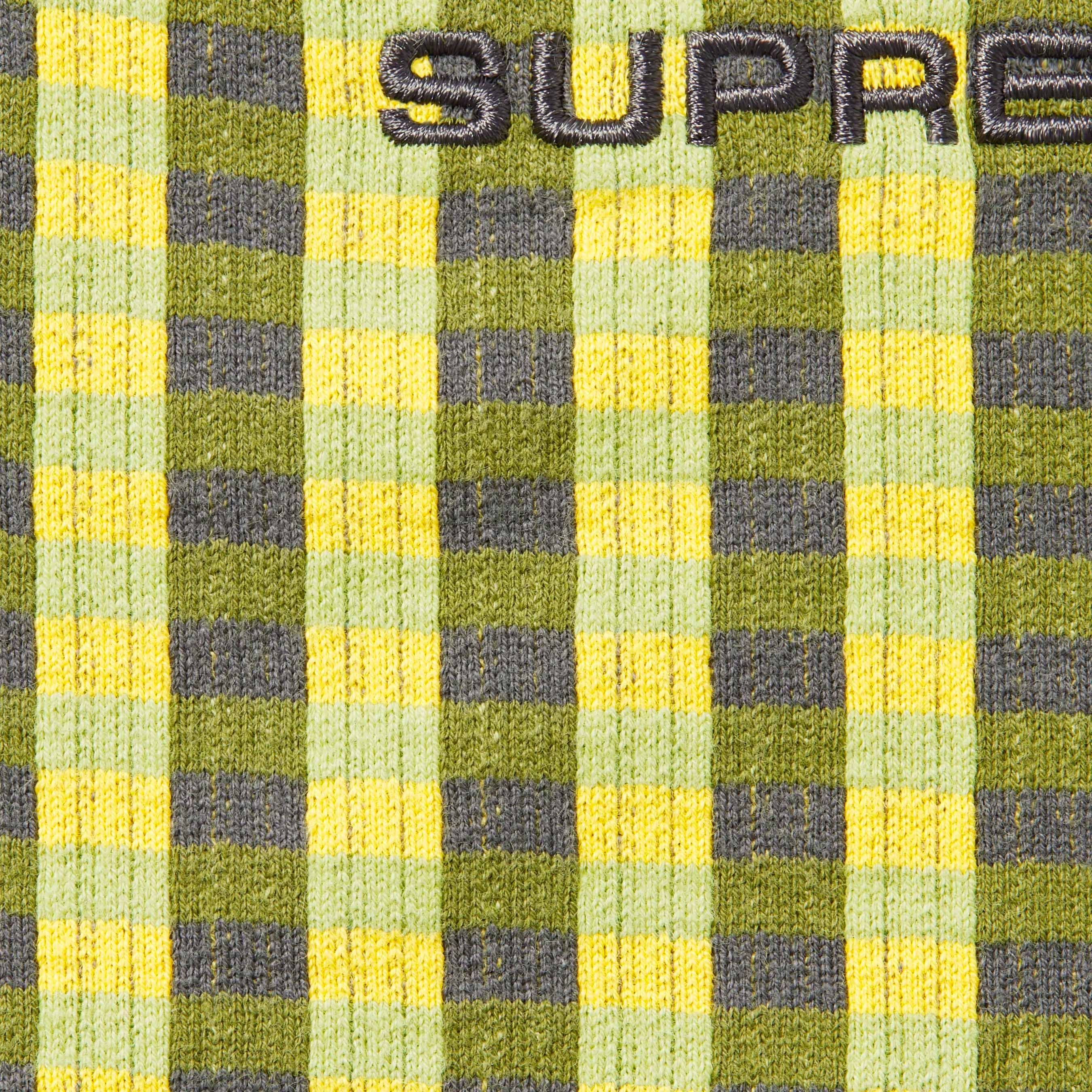 Supreme Grid Jacquard S S Top (FW23) - Green - $88