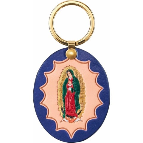 小物 Supreme Guadalupe Leather Keychain Blue Guadalupe Leather Keychain - fall/winter 2023 - Supreme