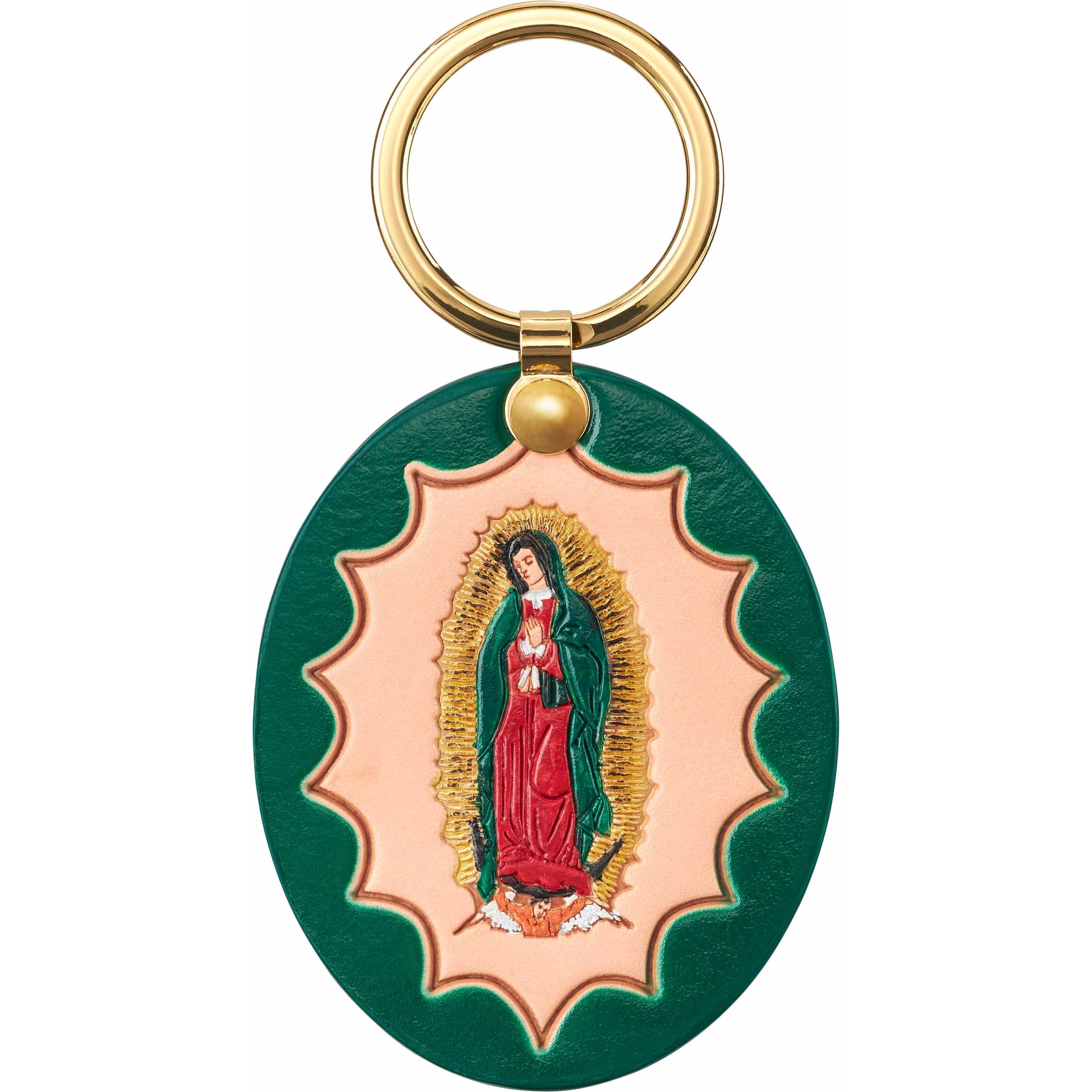 Supreme Guadalupe Leather Keychain (FW23) - Green - $38