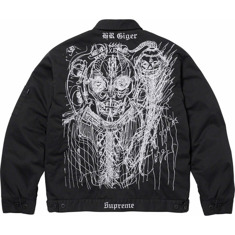 Supreme H.R. Giger Embroidered Work Jacket - Black