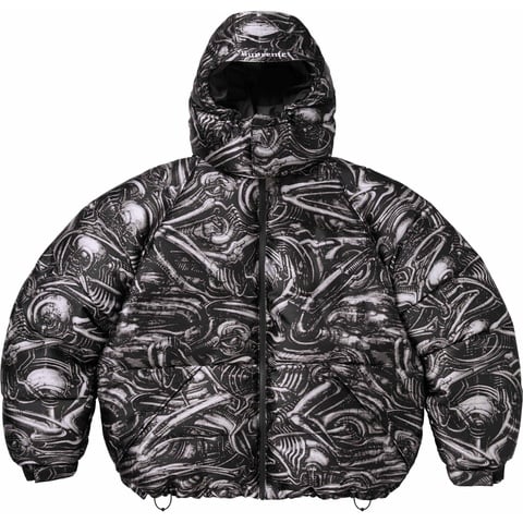 Supreme H.R. Giger Jacquard Down Puffer Jacket - Black