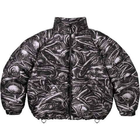 Supreme H.R. Giger Jacquard Down Puffer Jacket - Black