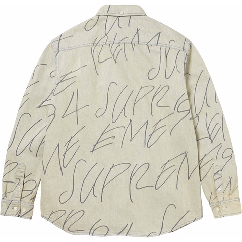 Handwriting Jacquard Denim Shirt - Supreme