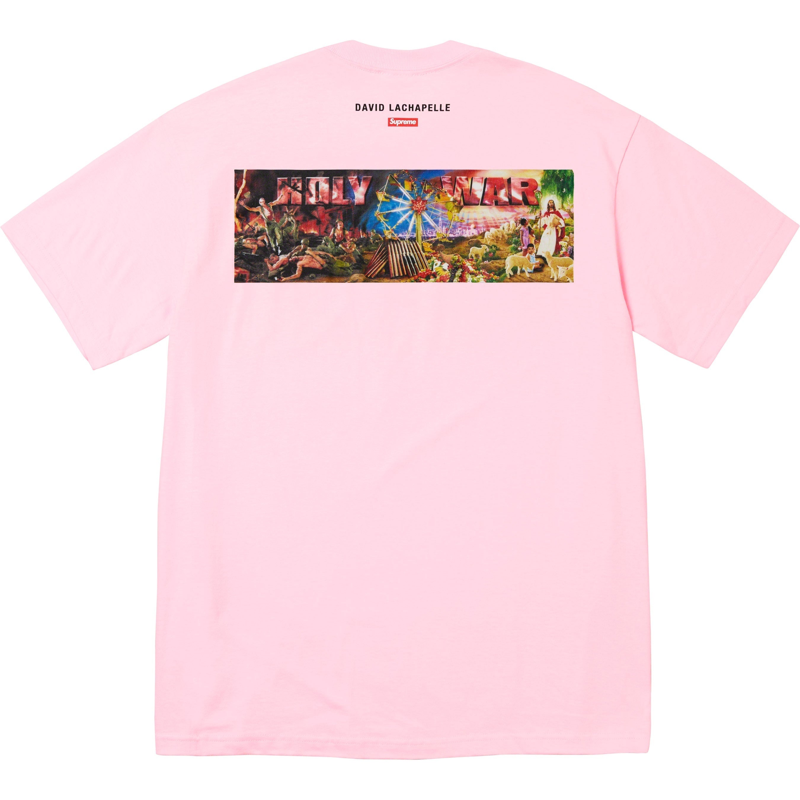 Supreme Holy War Tee (FW23) - Light Pink - $48