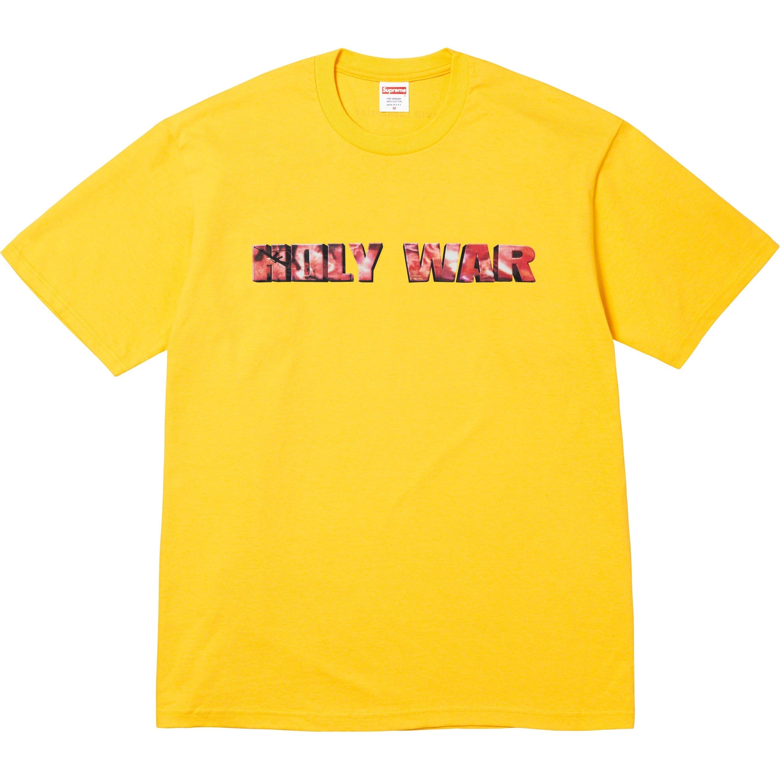 Supreme Holy War Tee (FW23) - Yellow - $48