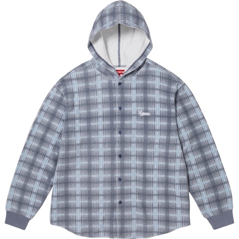 Supreme Hooded Plaid Knit Shirt 完売品 Hooded Plaid Knit Shirt - fall/winter 2023 - Supreme