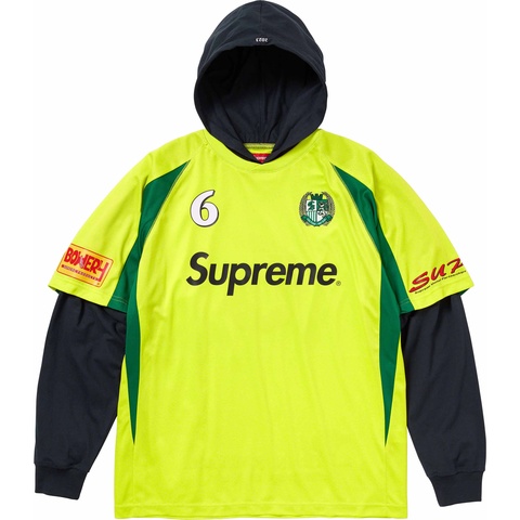 Supreme Hooded Soccer Jersey - Bright Green