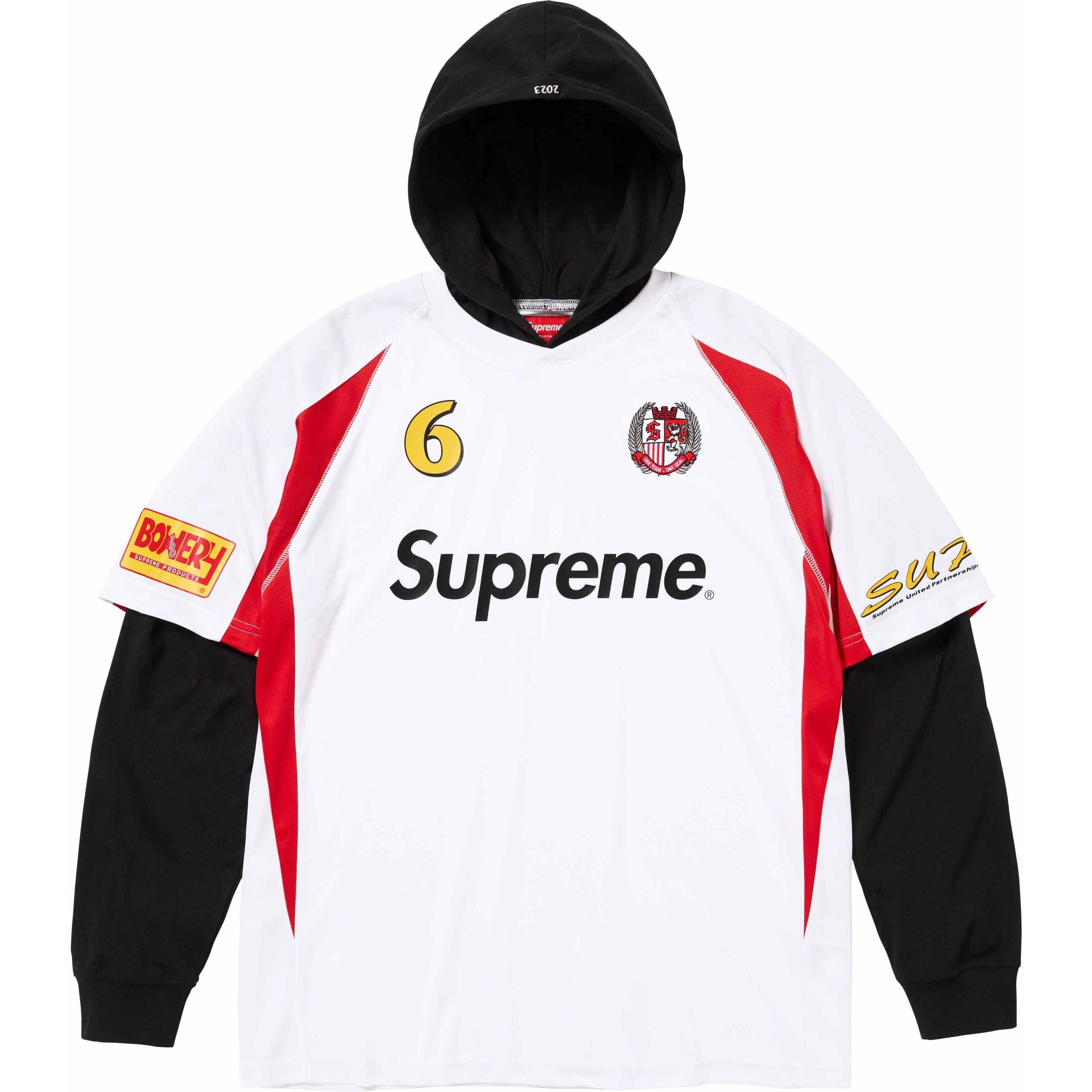 Supreme Hooded Soccer Jersey (FW23) - White - $118