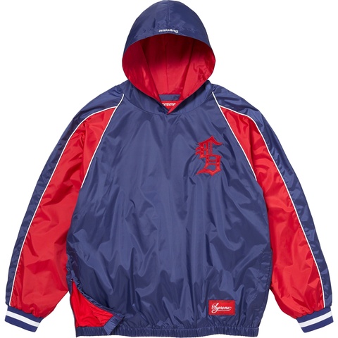 Supreme Hooded Warm Up Pullover - Navy
