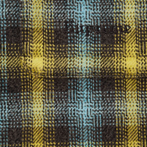 Supreme Houndstooth Plaid Flannel Shirt - Yellow