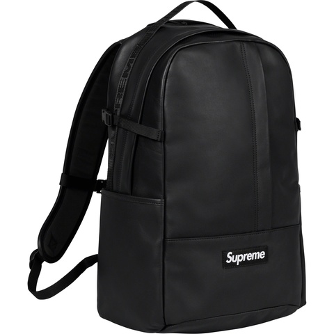 Supreme Leather Backpack - Black