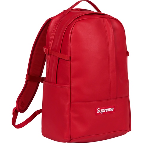 Supreme Leather Backpack - Red