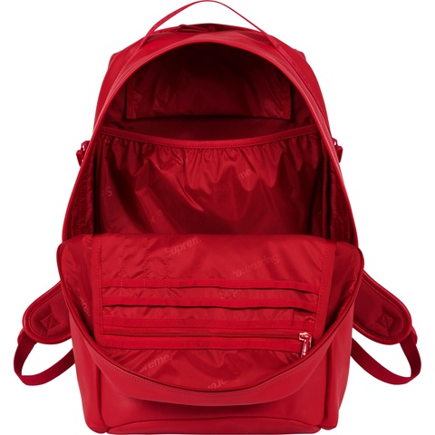 Supreme Leather Backpack - Red