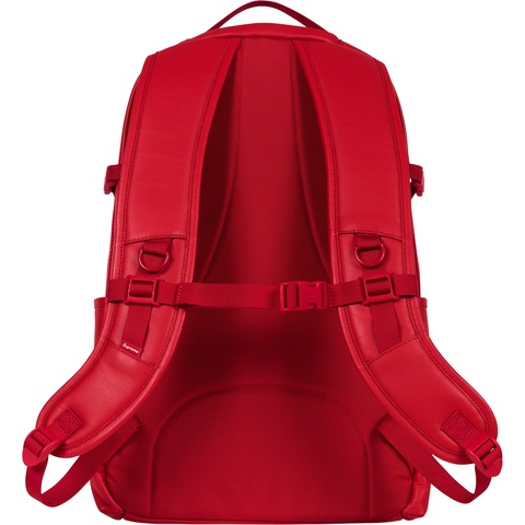 Supreme Leather Backpack - Red