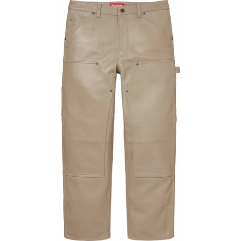 Supreme Leather Double Knee Pant - Tan