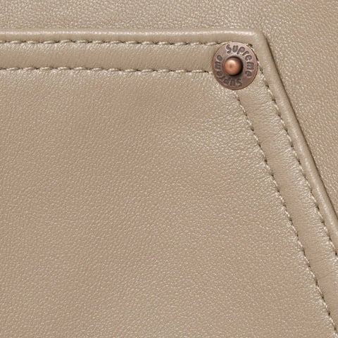 Supreme Leather Double Knee Pant - Tan