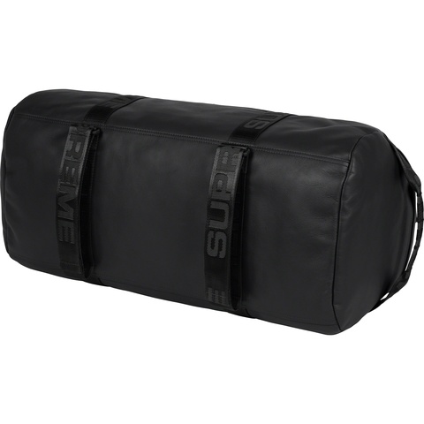 Supreme Leather Duffle Bag - Black