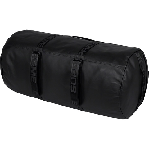 Supreme Leather Large Duffle Bag - Black