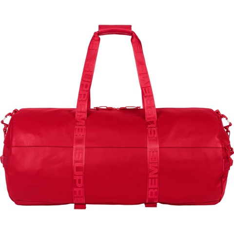 Supreme Leather Large Duffle Bag - Red