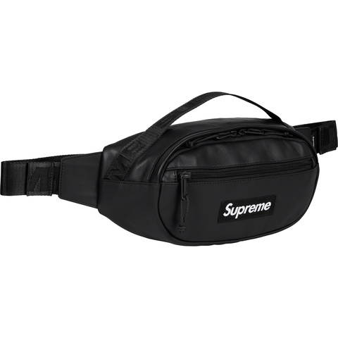Supreme Leather Waist Bag - Black