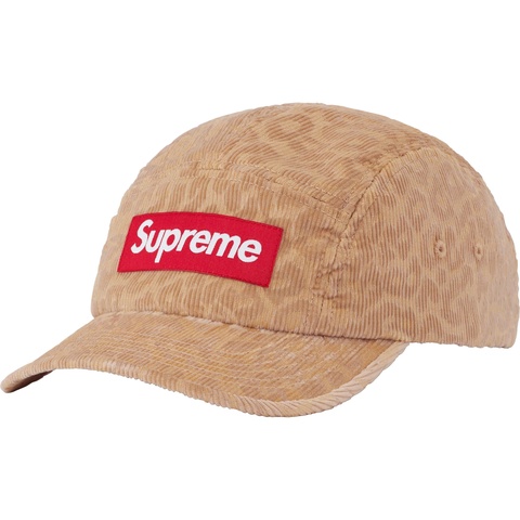 Supreme Leopard Corduroy Camp Cap - Beige