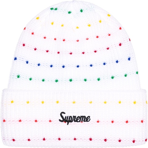Supreme Loose Gauge Beanie - White Multi