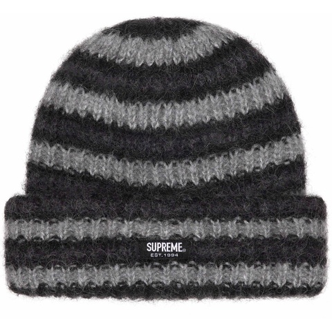 Supreme Loose Stripe Beanie - Black