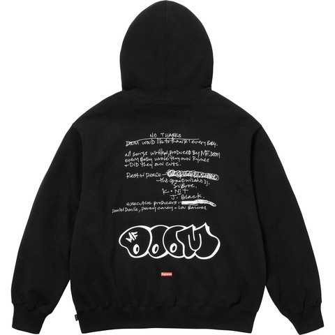 Supreme MF DOOM Hooded Sweatshirt - Black