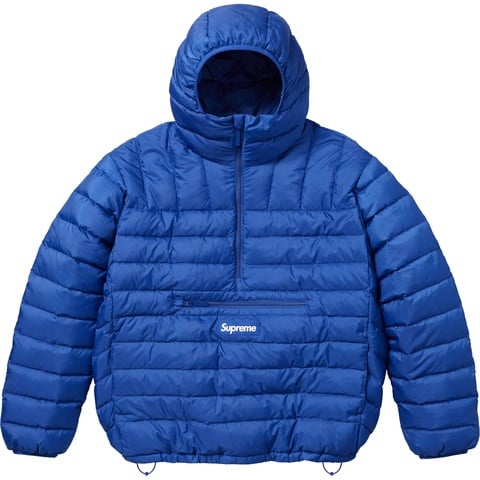 Supreme Micro Down Half Zip Hooded Pullover - Royal