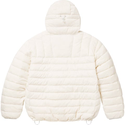 Supreme Micro Down Half Zip Hooded Pullover - White
