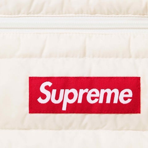 Supreme Micro Down Half Zip Hooded Pullover - White