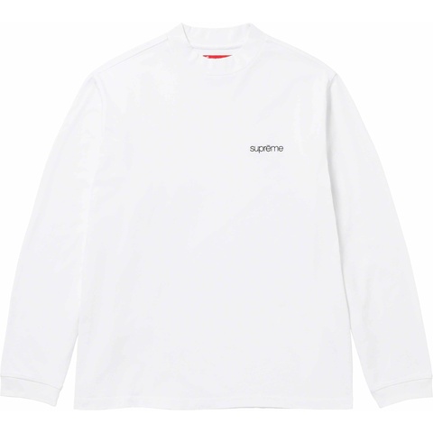 Supreme Mock Neck L/S Top - White