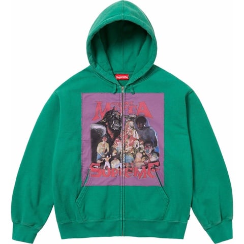 Supreme Muta Zip Up Hooded Sweatshirt - Light Pine