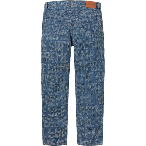 Supreme Needle Punch Regular Jean - Washed Blue