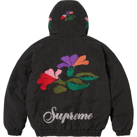 Supreme Needlepoint Hooded Jacket - Black