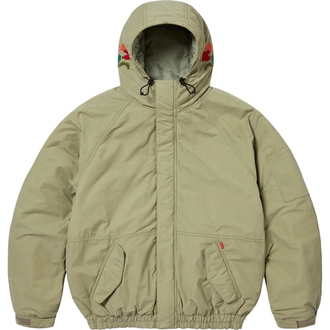 Supreme Needlepoint Hooded Jacket - Olive