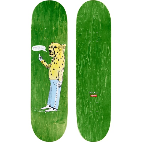 Supreme Neil Blender Cheetah Skateboard - Green - 8.5" x 32.25"
